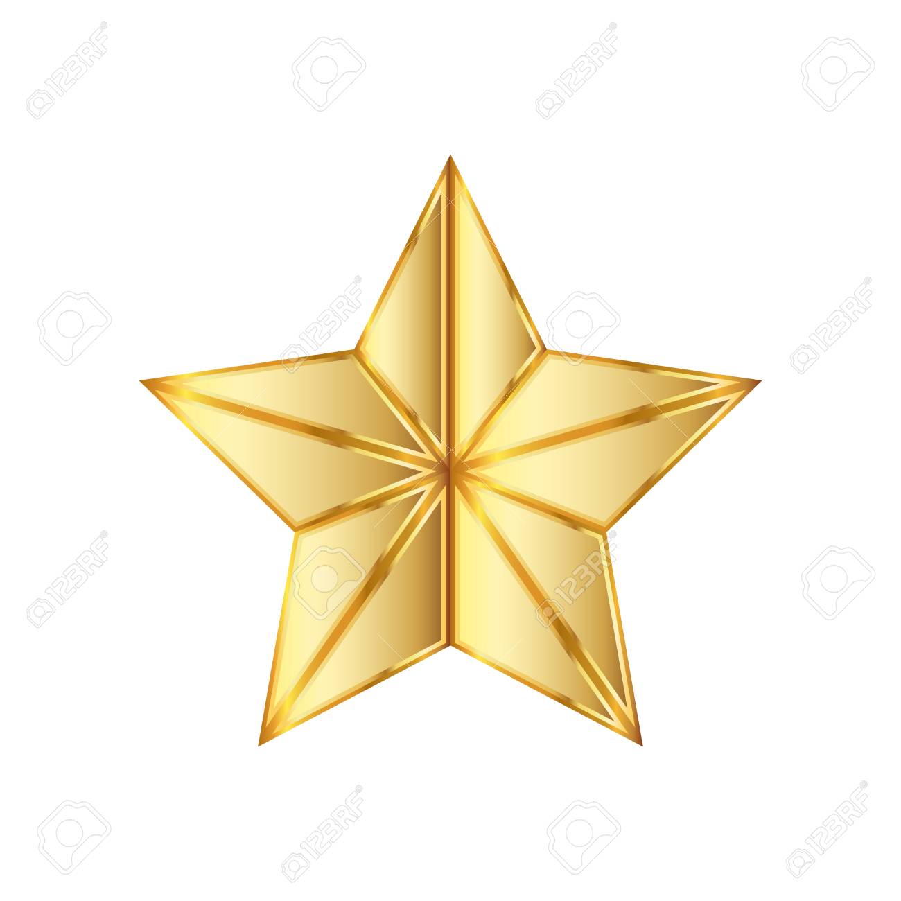 金色の星のアイコン イラスト 白い背景の上の黄金の星のアイコン のイラスト素材 ベクタ Image 7745