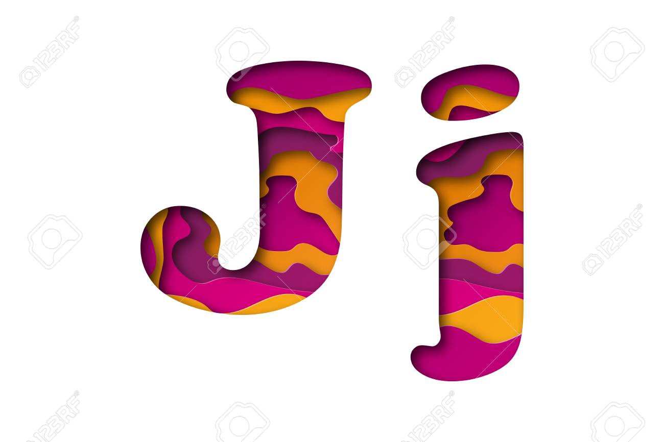 Modern Paper Art Of The Colored Letter J Vector Illustration Royalty Free Cliparts Vectors And Stock Illustration Image 9763