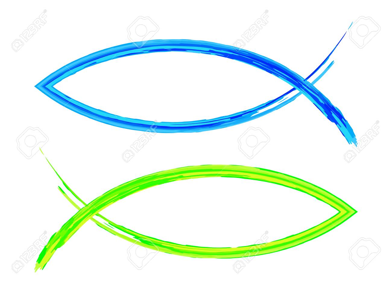 Christian fish line icon religious and symbol Vector Image