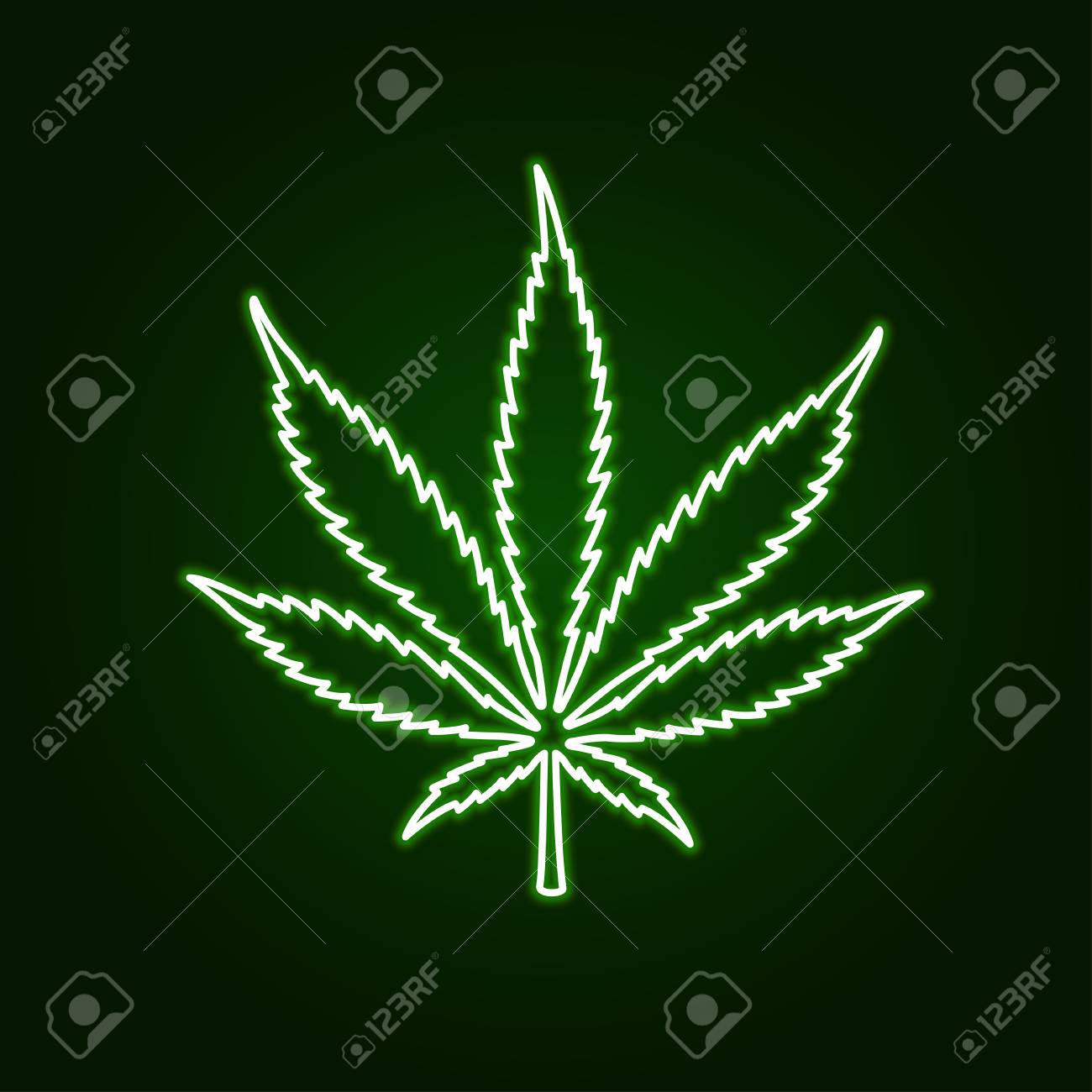 Cannabis marijuana neon glowing sign on dark background. Vector illustration. - 108155686 Cannabis marijuana neon glowing sign on dark background. Vector illustration. - 108155686