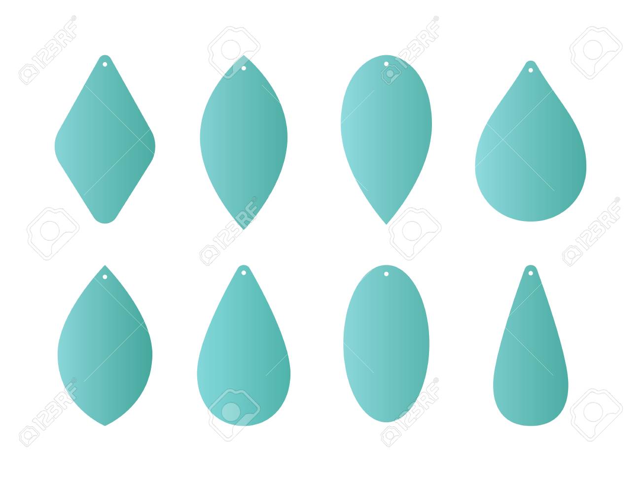 tear drop earrings pendant laser cut template earrings with