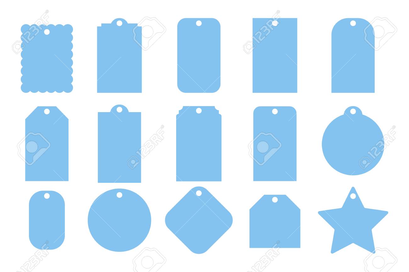 gift tags set of the frames blank templates paper price tags