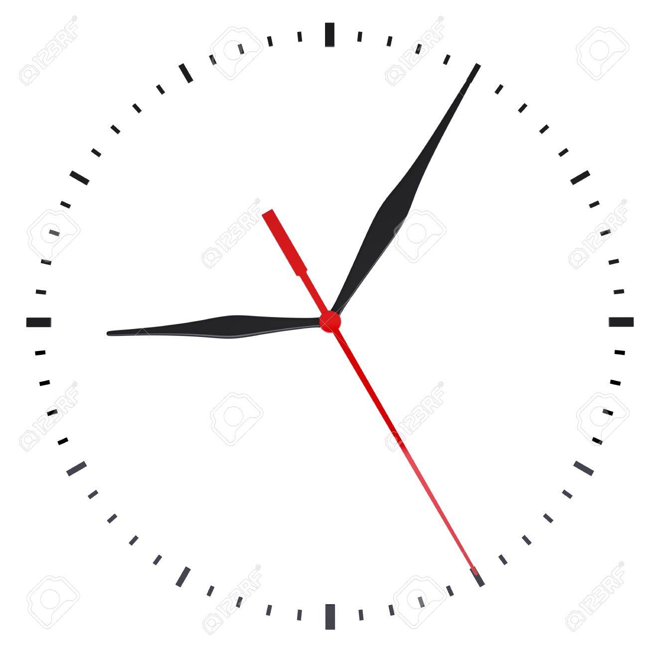 숫자가없는 시계와 타임 스탬프. 흰색 배경에 고립 된 렌더링 로열티 무료 사진, 그림, 이미지 그리고 스톡포토그래피. Image  17498099