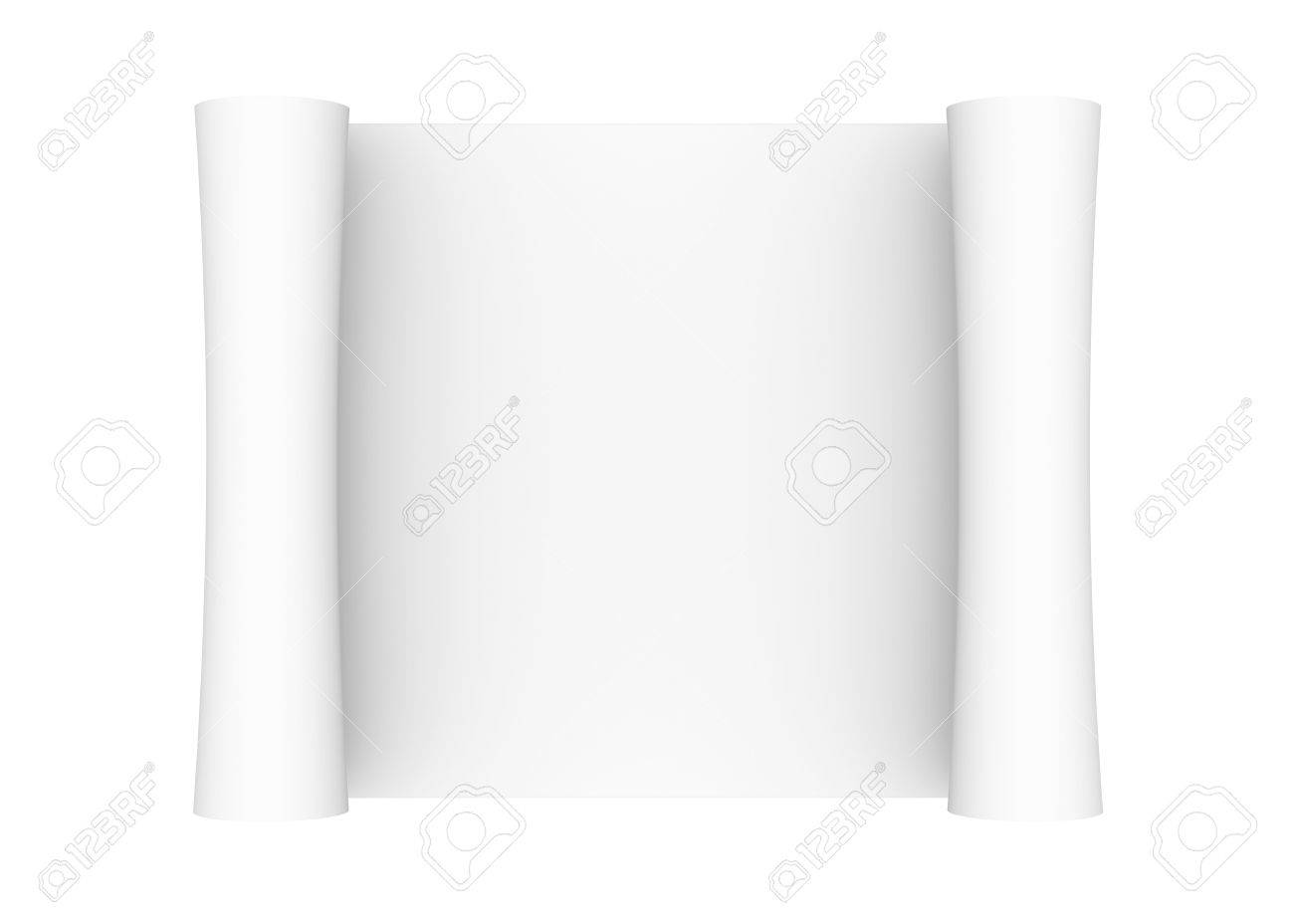 分離された白紙の巻物は白い背景にレンダリングします の写真素材 画像素材 Image 分離された白紙の巻物は白い背景にレンダリングします の写真素材 画像素材 Image