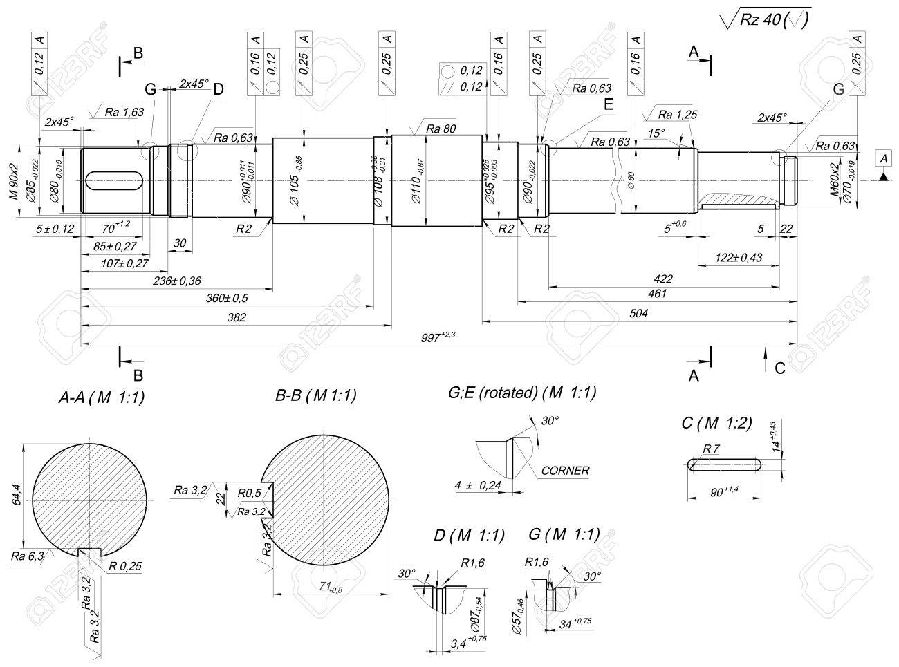 回転バー グラフと軸の拡大のスケッチ 工学図面番号線と角度 ベクトル画像のイラスト素材 ベクタ Image 回転バー グラフと軸の拡大のスケッチ 工学図面番号線と角度 ベクトル画像のイラスト素材 ベクタ Image