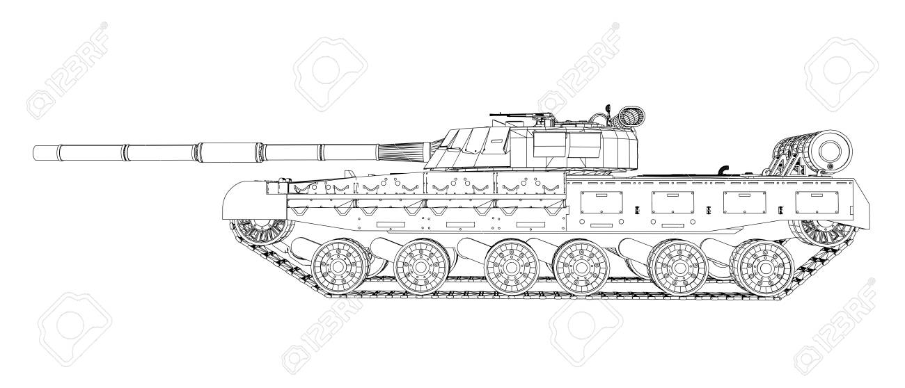 Blueprint Of Realistic Tank Vector Eps10 Format Rendering Of 3d Royalty Free Cliparts Vectors And Stock Illustration Image 9190