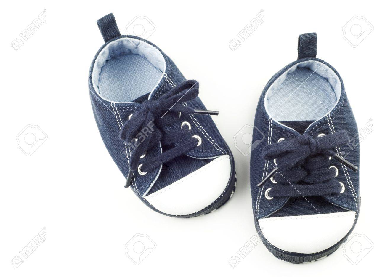 blue infant shoes