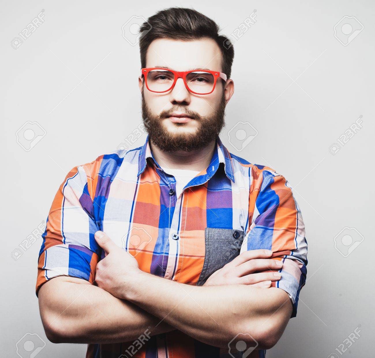 mens red glasses