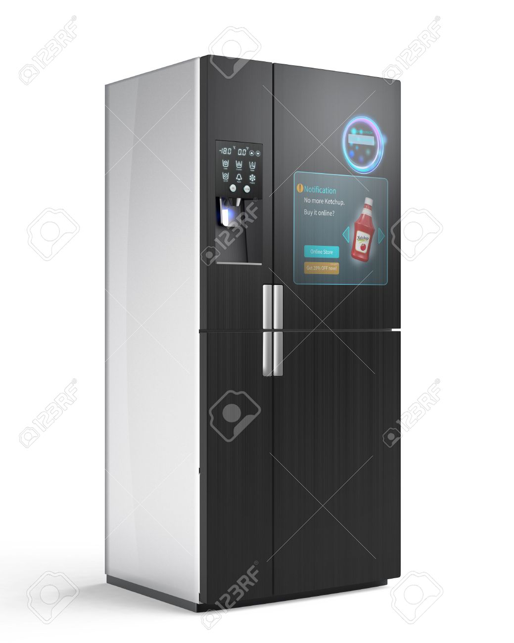 fridge with lcd screen free sample