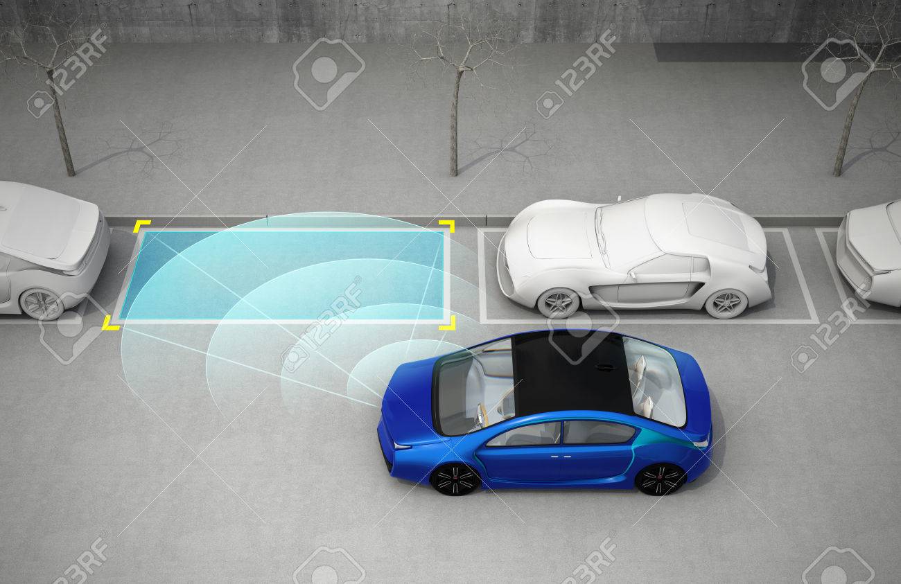 青い電気車の駐車場に駐車支援システムに運転 3 D レンダリング イメージ の写真素材 画像素材 Image 青い電気車の駐車場に駐車支援システムに運転 3 D レンダリング イメージ の写真素材 画像素材 Image