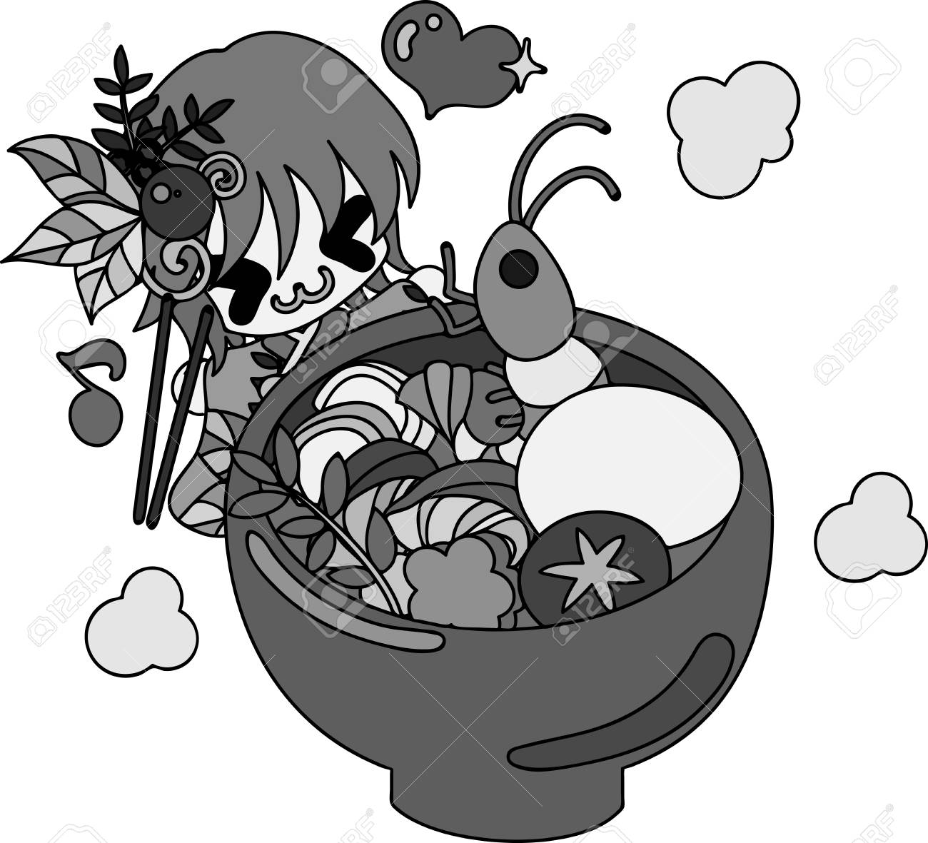 着物 和風布 でスタイリッシュな女の子のかわいいイラスト 休日を使用して新年のカードを含む新しい年に使用可能です のイラスト素材 ベクタ Image