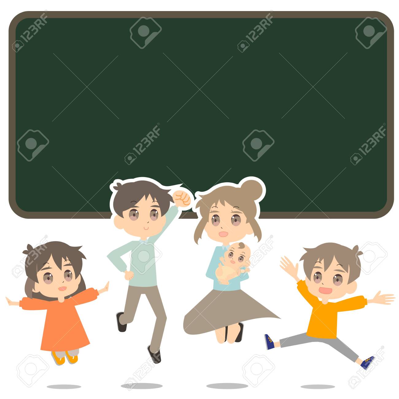 So Cute Family Frame Illust Royalty Free Cliparts Vectors And Stock Illustration Image