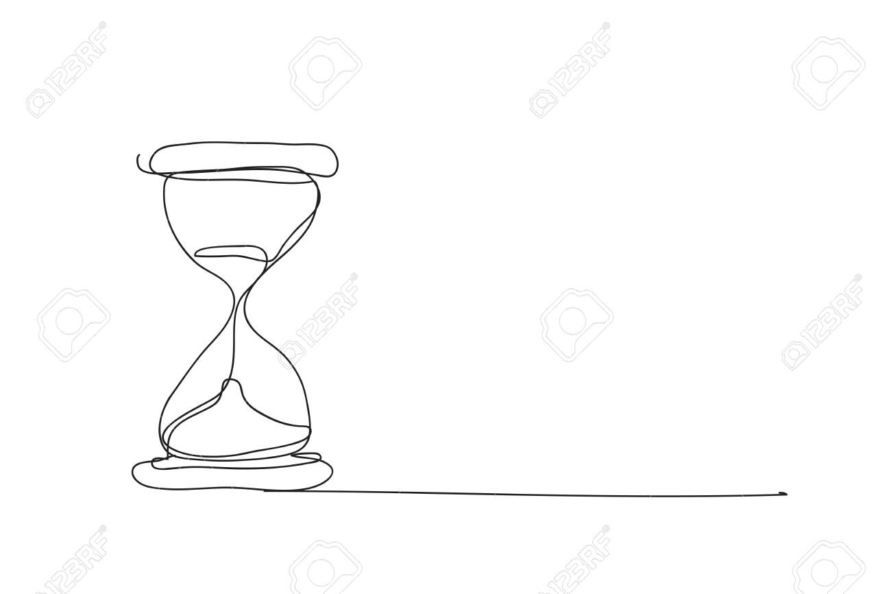 pics Hourglass Drawing Simple hourglass line drawing style vector design