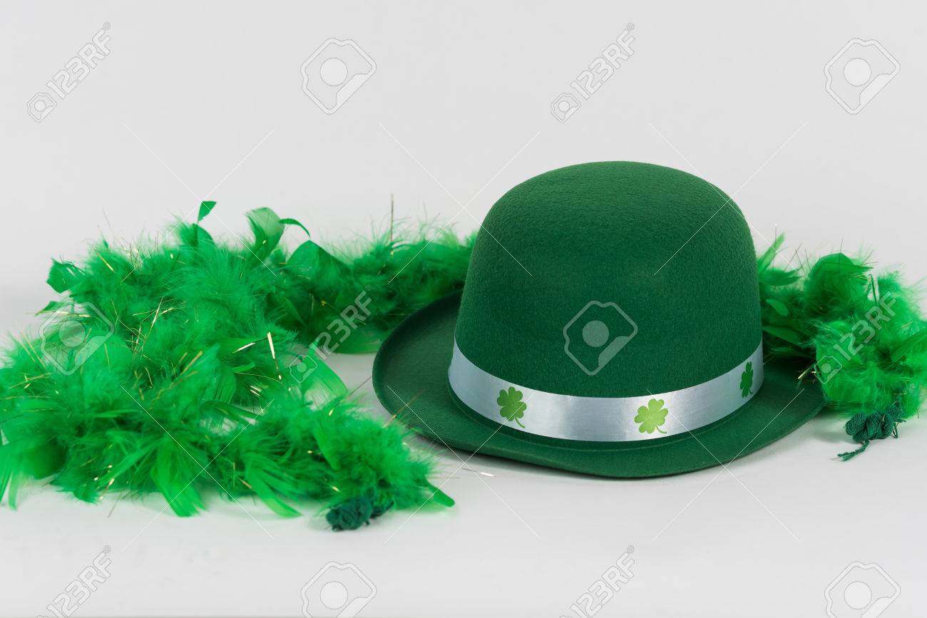 green felt bowler hat