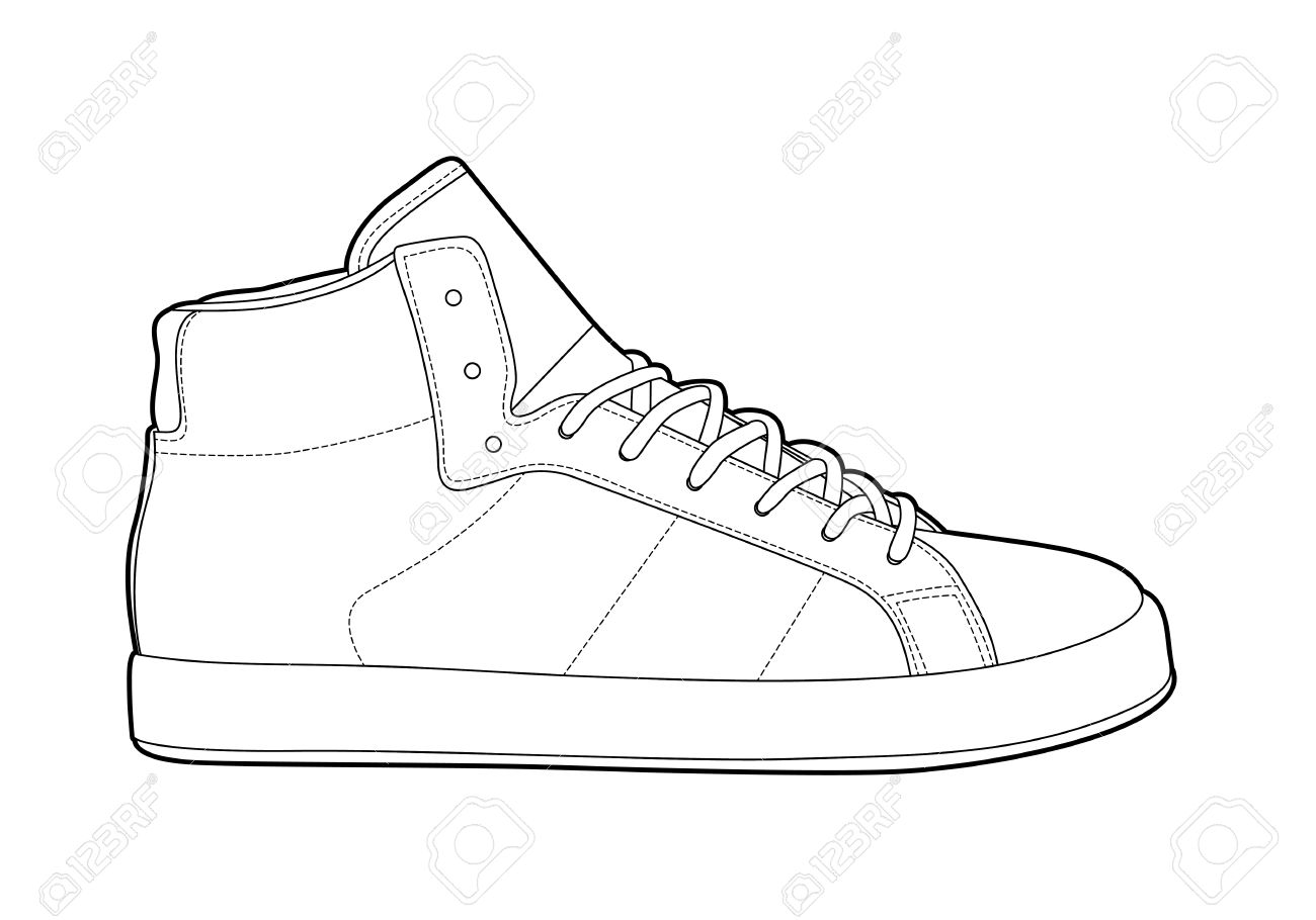 outline of shoes