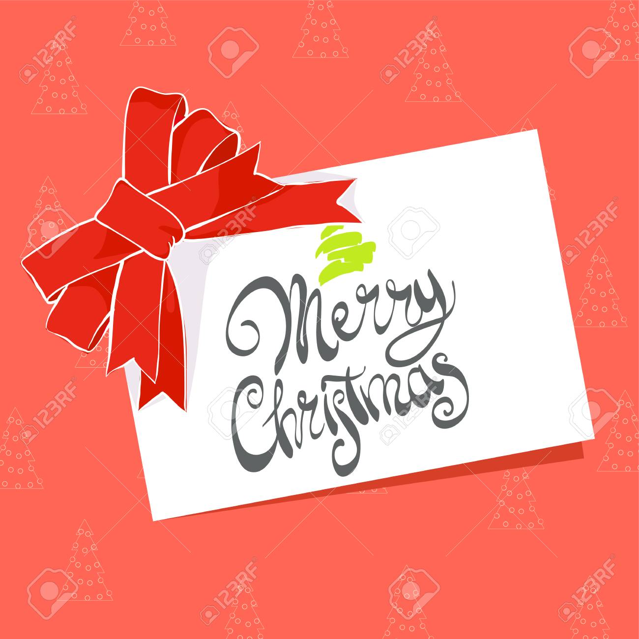 christmas greeting card with the words merry christmas on a red christmas greeting words