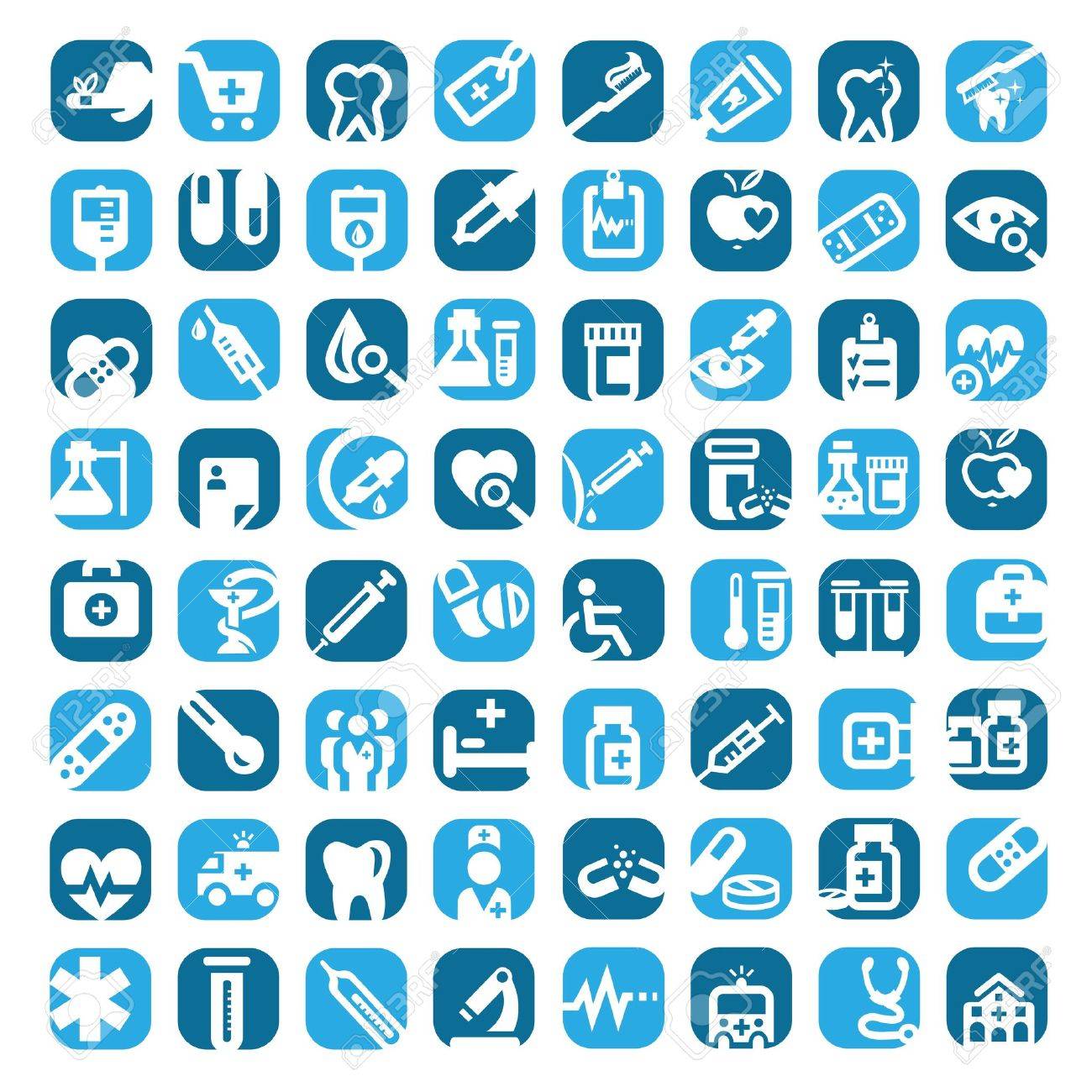 64 Big Colores Medical Icons Set Cree Pour Mobile Web Et Applications Clip Art Libres De Droits Vecteurs Et Illustration Image