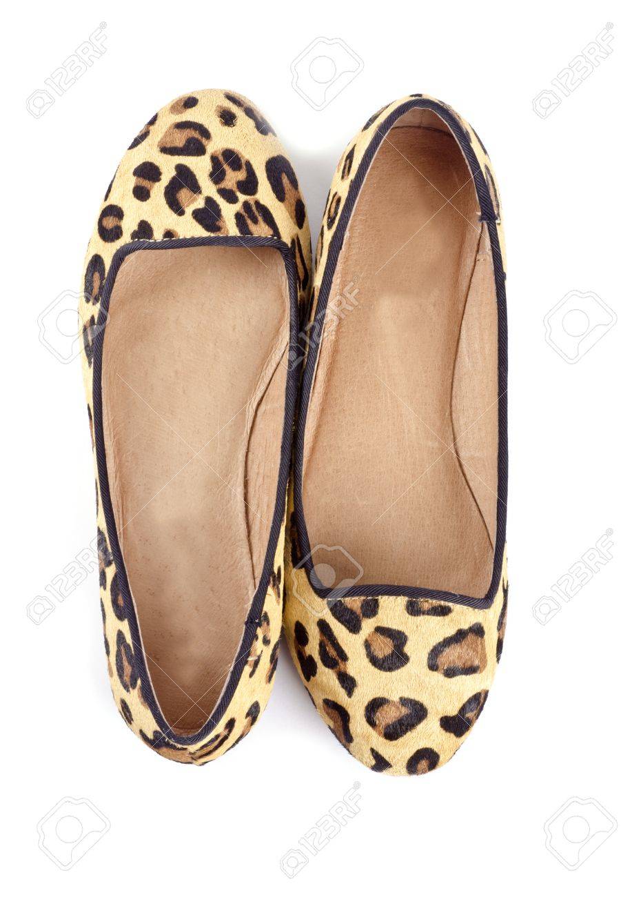 leopard print flat shoes