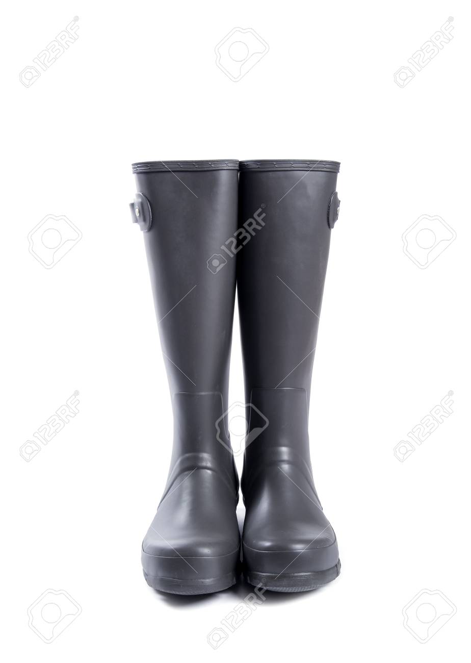 grey rubber boots