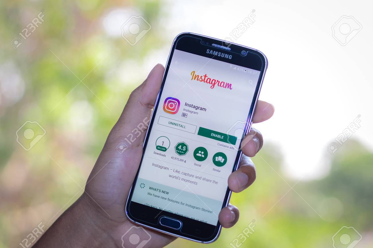 Chiang Mai Thailand March 1 2017 Smartphone Samsung Galaxy