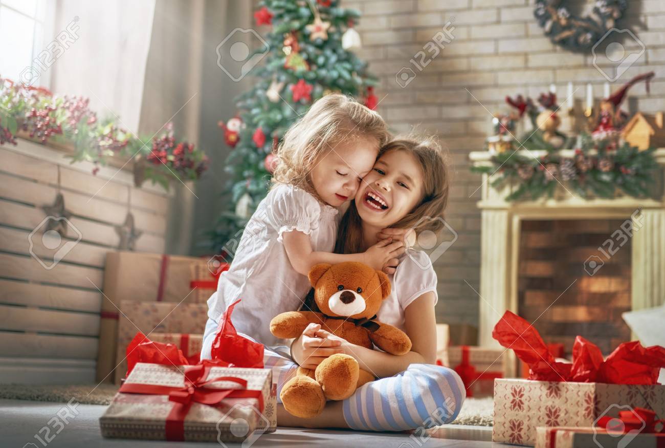 merry christmas and happy holidays cheerful cute childrens girls cute childrens images