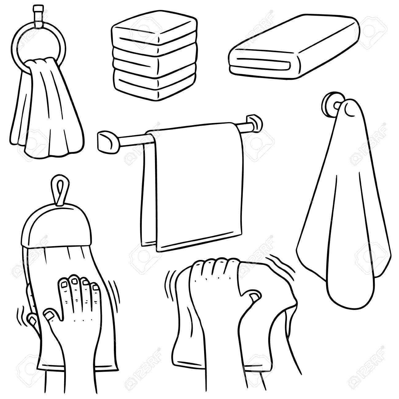 Vector Set Of Hand Towel Royalty Free Cliparts Vectors And Stock Illustration Image 63199219