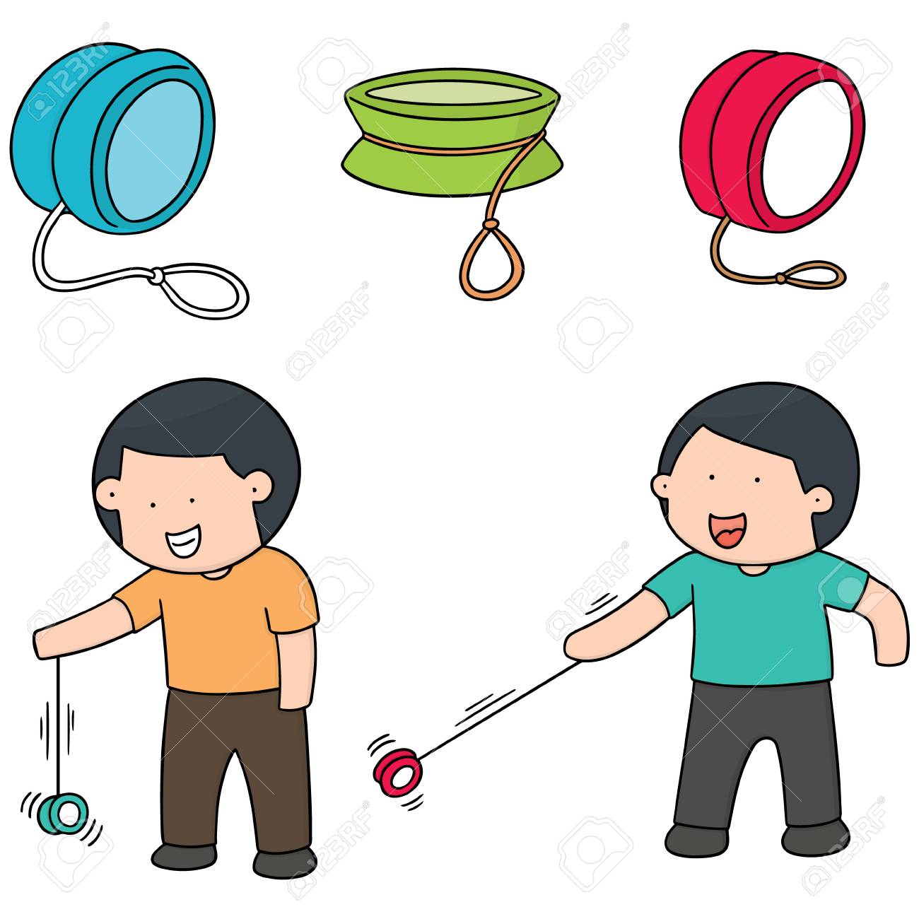 ヨーヨーのベクトルを設定のイラスト素材 ベクタ Image