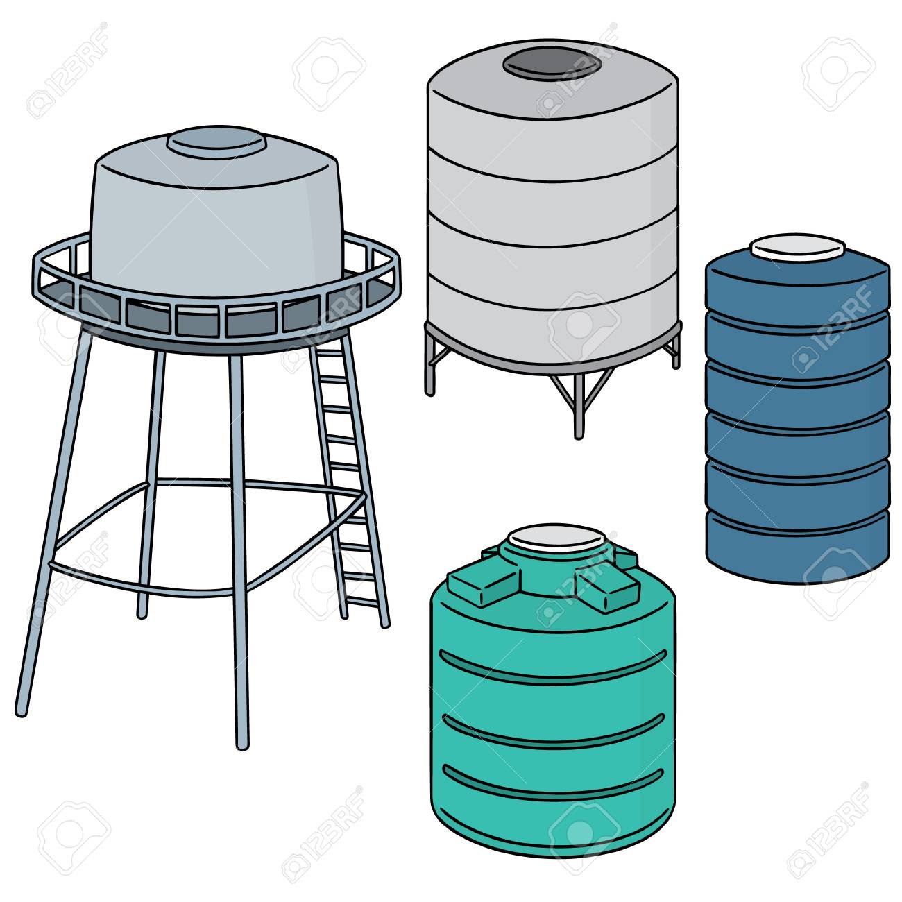 Water Storage Tanks >> Vector Set Of Water Storage Tank Royalty Free Klipartlar Vektor Water Storage Tanks >> Vector Set Of Water Storage Tank Royalty Free Klipartlar Vektor
