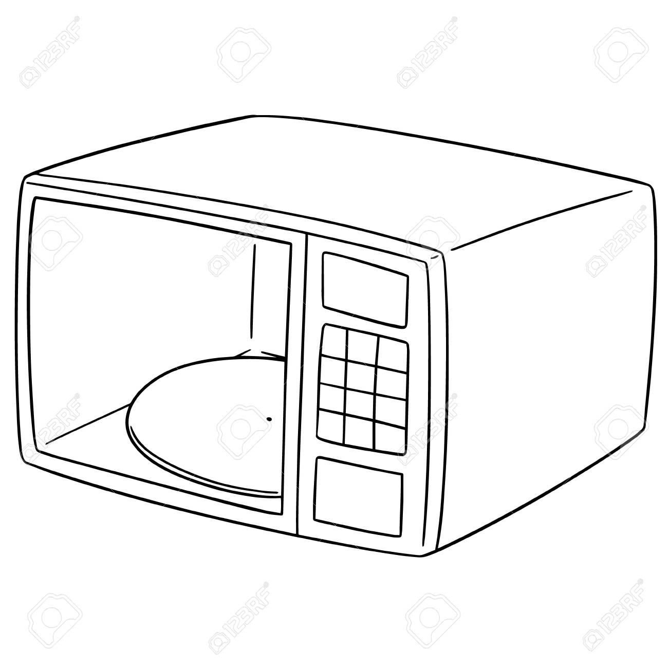 black and white microwave