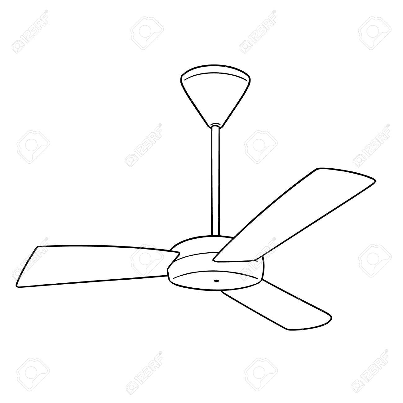 Ceiling Fan Vector Illustration