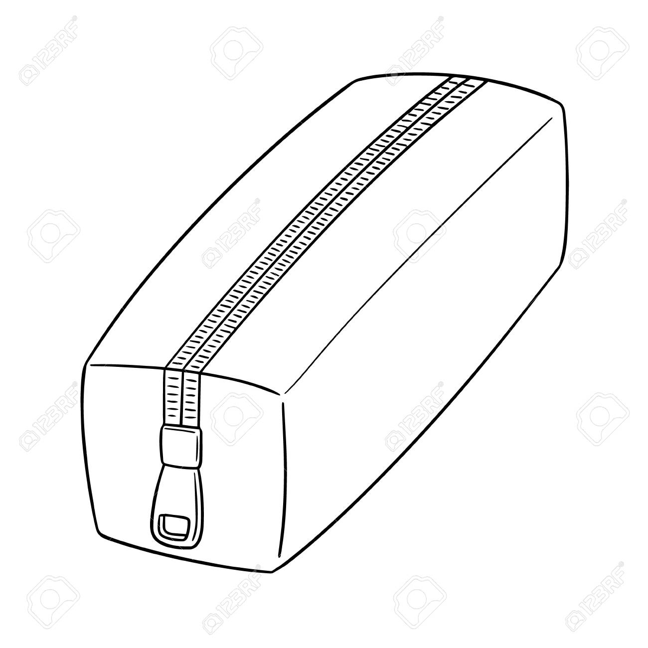Vector Of Pencil Case Royalty Free 