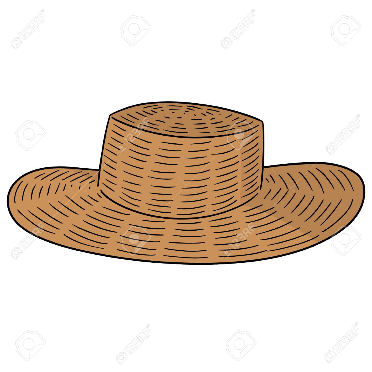 Vector Of Straw Hat Royalty Free SVG, Cliparts, Vectors, and Stock  Illustration. Image 96850994.
