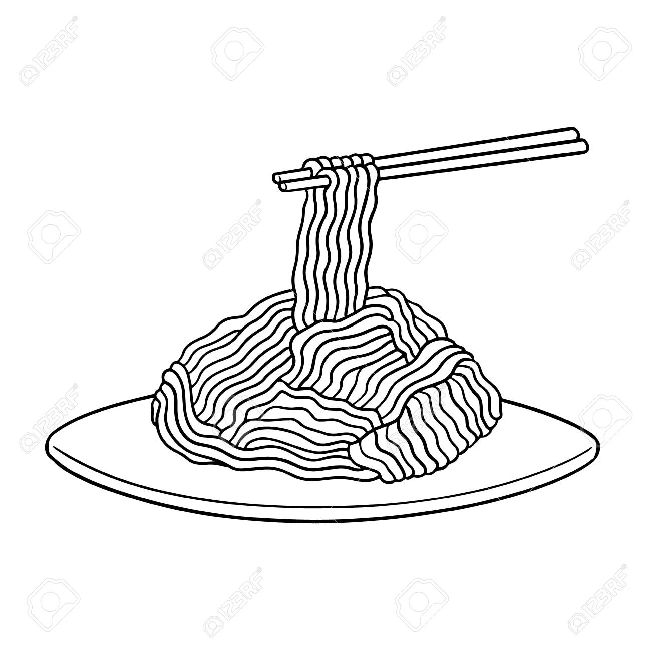 Featured image of post Noodles Clipart Black And White