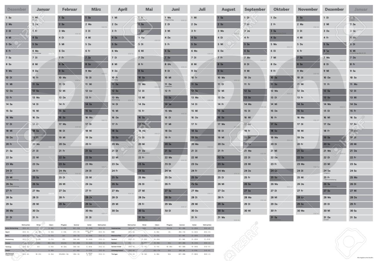 wall year planner or calendar for year 2020 with german holidays vacation planner 2020