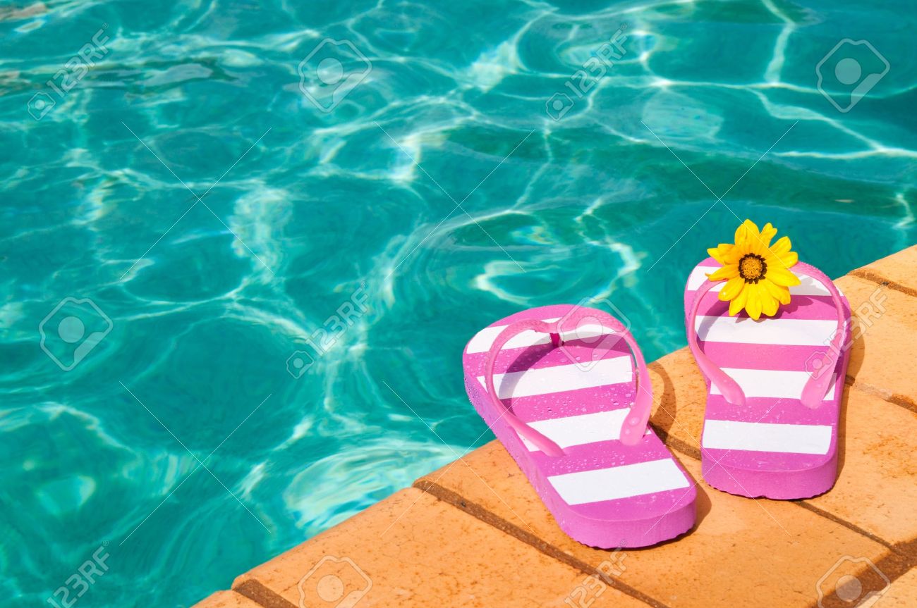flip flops pool