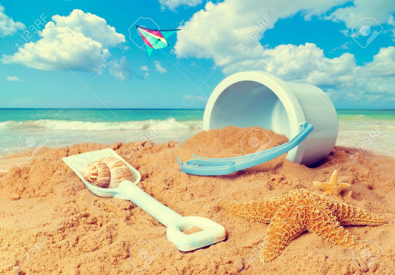 beach bucket and spade