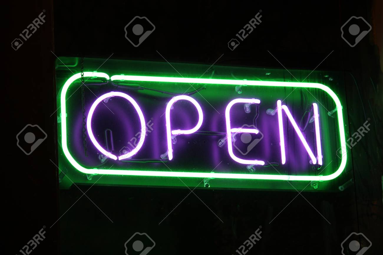 An Open Sign In The Window Of A Retail Establishment Stock Photo Picture And Royalty Free Image Image