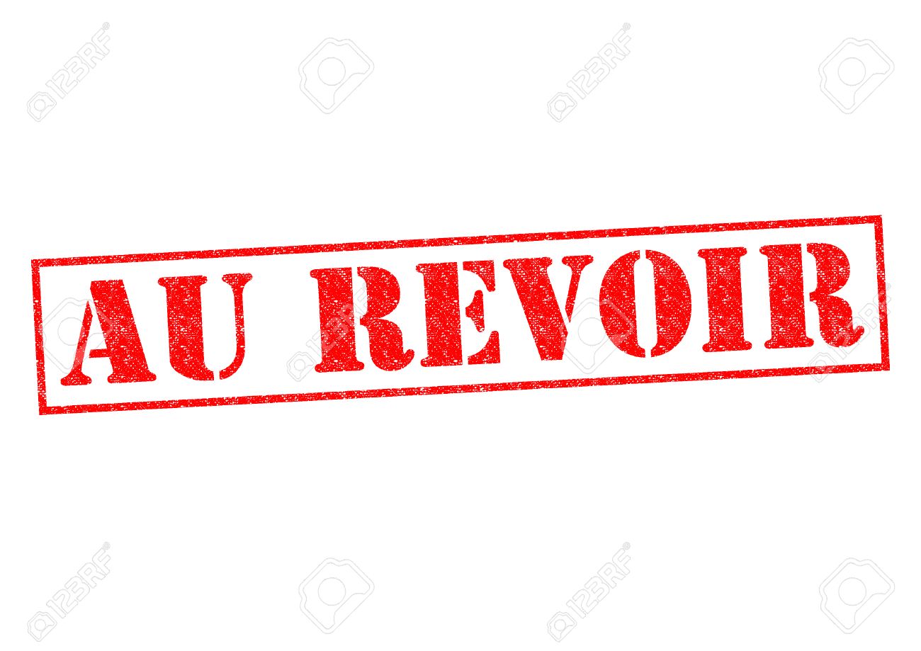 au revoir rubber stamp over a white background stock photo picture