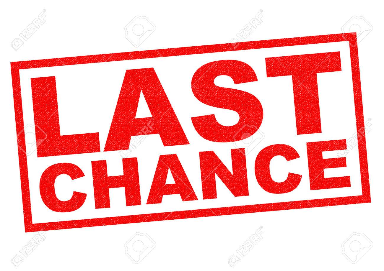 LAST CHANCE red Rubber Stamp over a white background. - 36611877 LAST CHANCE red Rubber Stamp over a white background. - 36611877