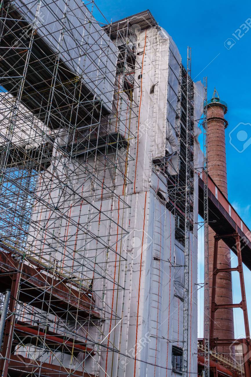 building construction site with scaffold stock photo picture and scaffold building