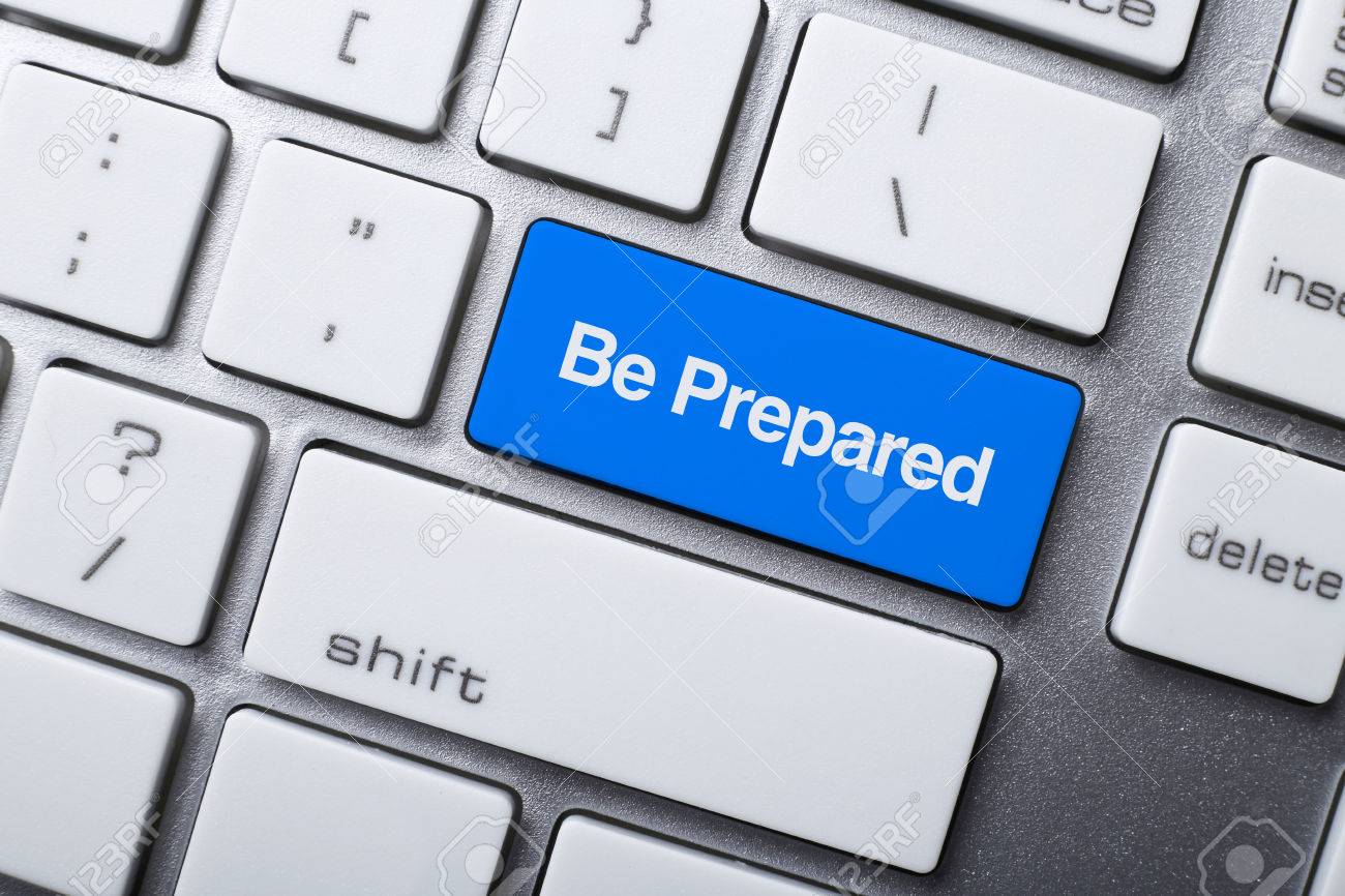 closeup of be prepared