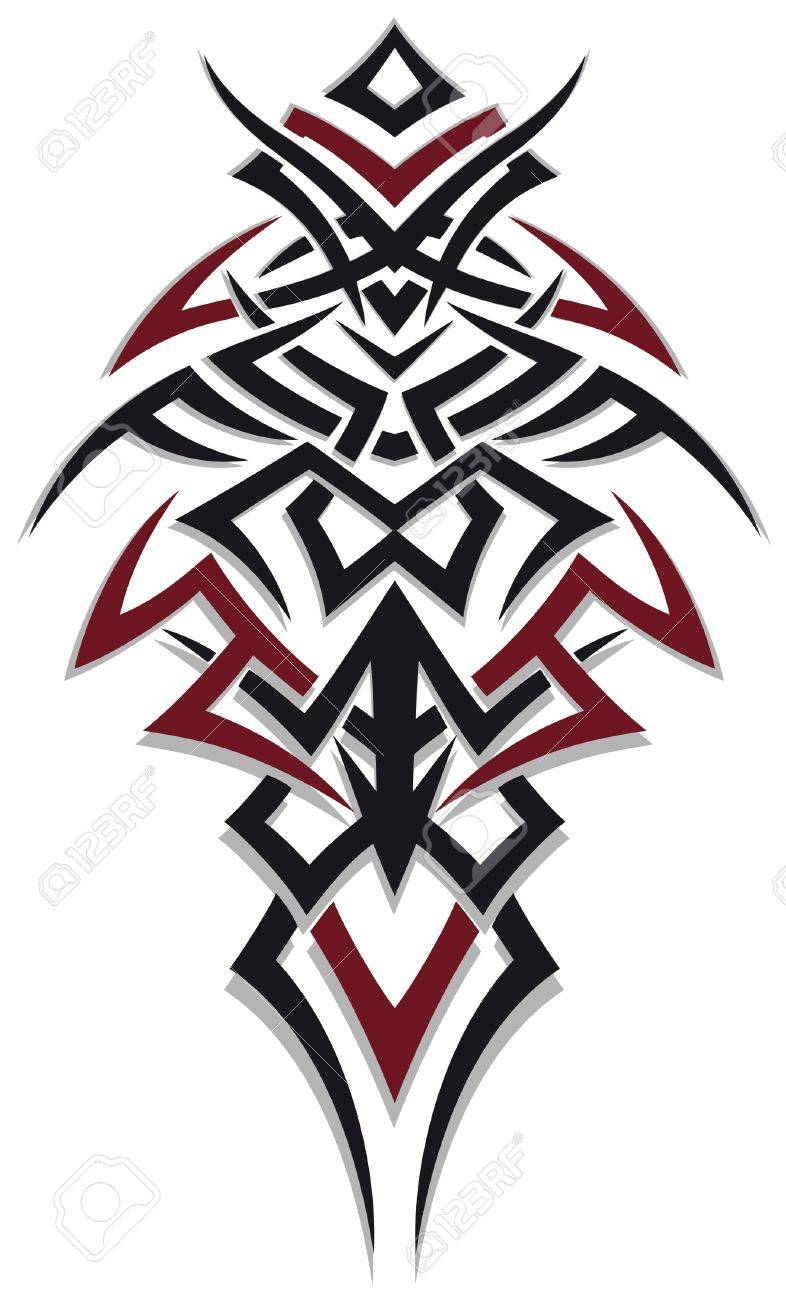 male tribal tattoo in red and black royalty free cliparts male tribal tattoo in red and black royalty free cliparts