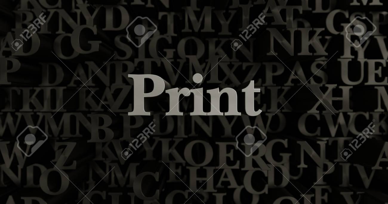 プリント D は金属のタイプセット見出し図 オンラインのバナー広告や印刷のはがきに使用できます の写真素材 画像素材 Image