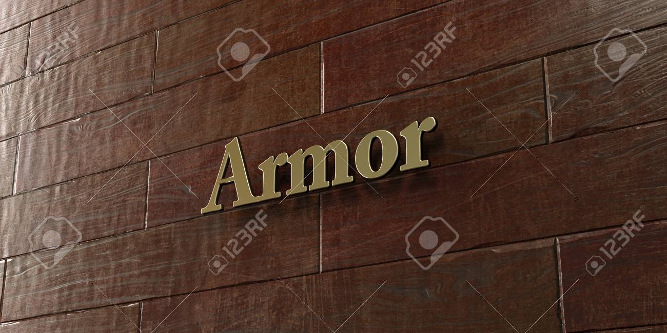 armor bronze plaque mounted