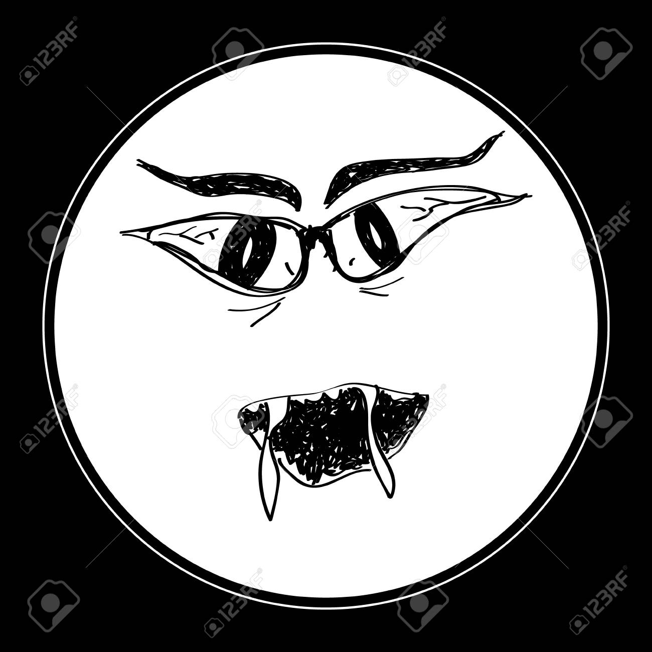 怖い目の簡単な手描き落書き のイラスト素材 ベクタ Image 怖い目の簡単な手描き落書き のイラスト素材 ベクタ Image