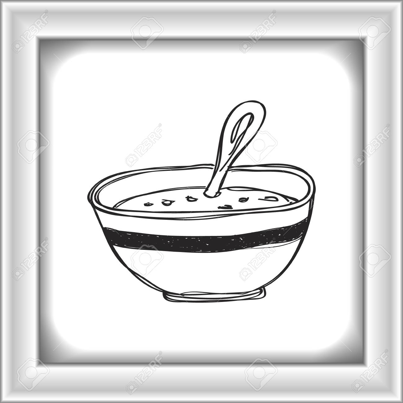 スープの簡単な手描き落書き のイラスト素材 ベクタ Image スープの簡単な手描き落書き のイラスト素材 ベクタ Image