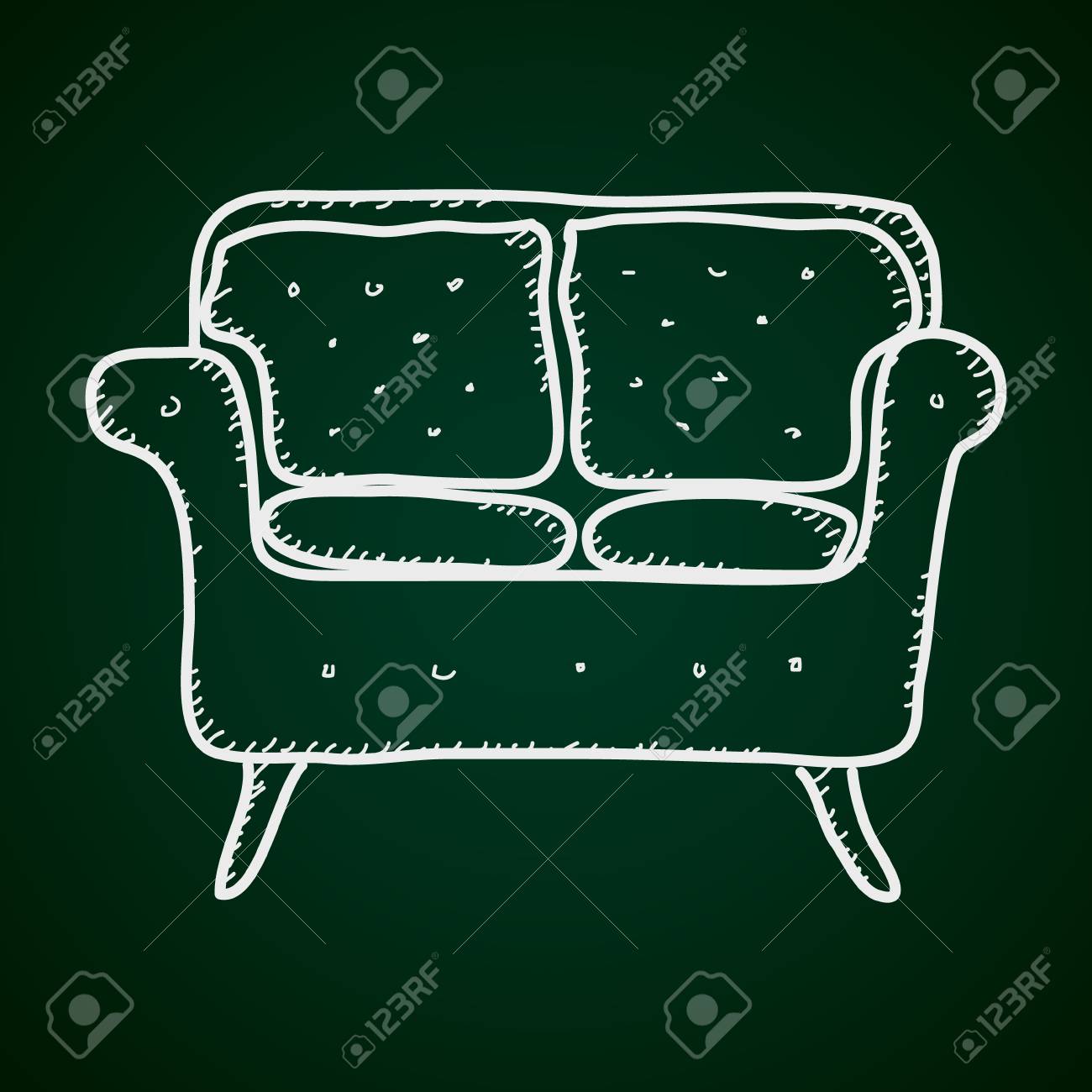 ソファの簡単な手描き落書き のイラスト素材 ベクタ Image ソファの簡単な手描き落書き のイラスト素材 ベクタ Image