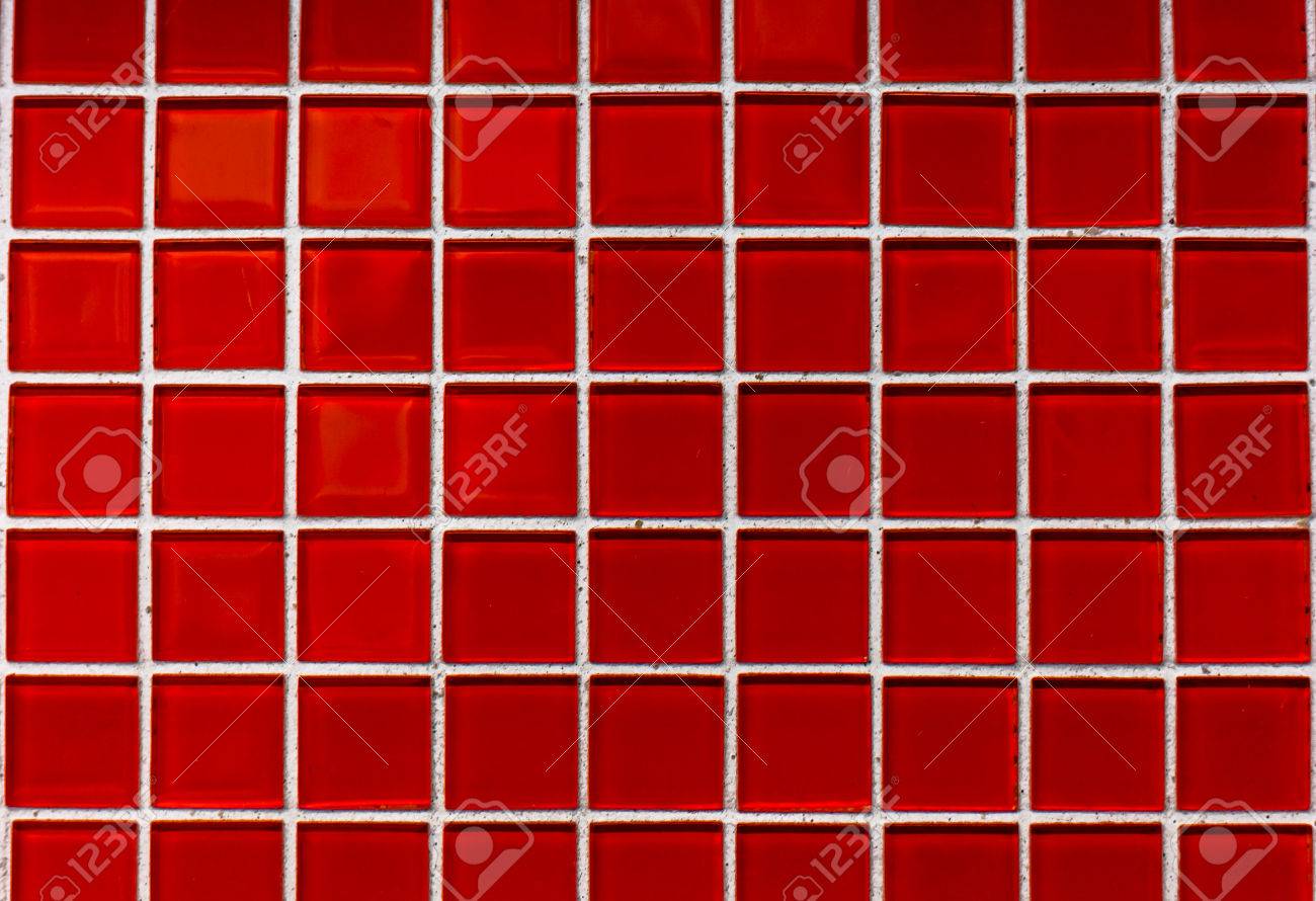 赤いモザイクタイルのチェリー置物 赤いモザイクタイルのチェリー置物