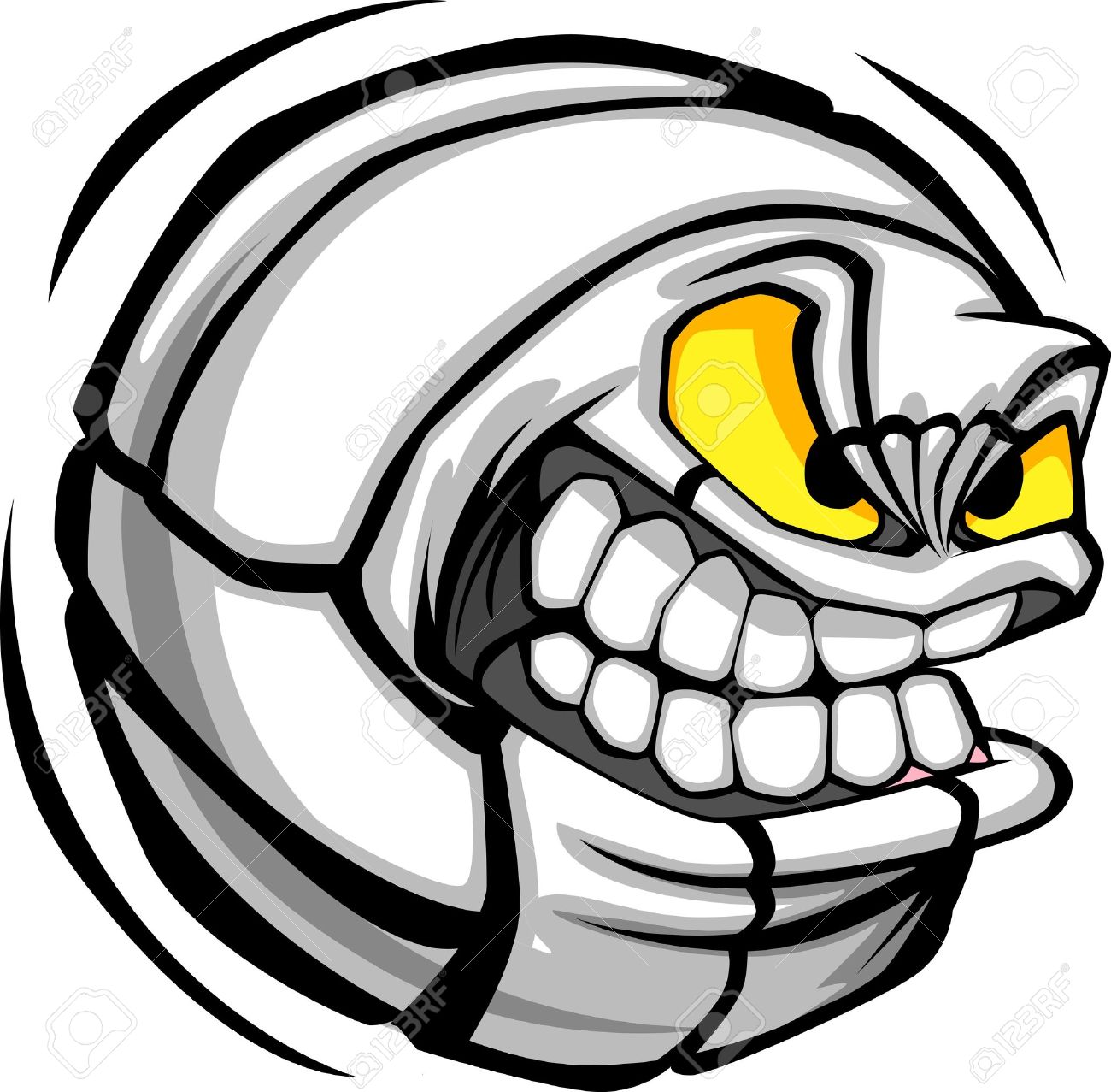 vector cartoon volleyball ball