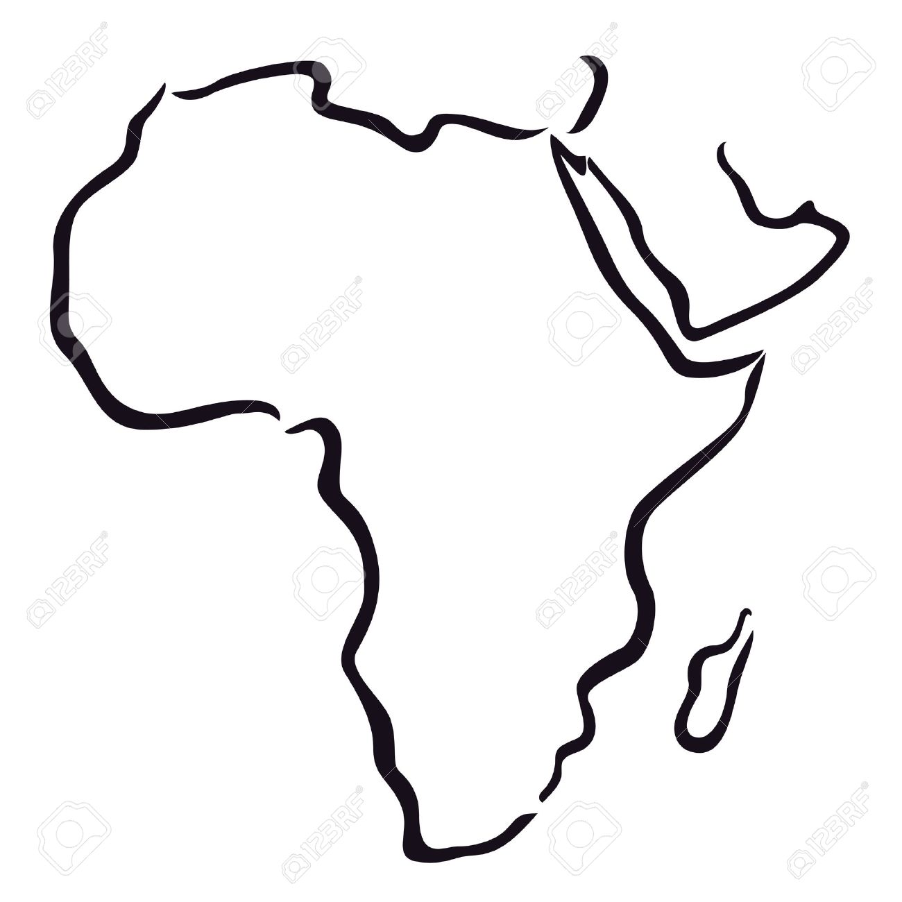 pic Mapa De Africa En Blanco Y Negro mapa en blanco y negro de africa y la peninsula arabiga